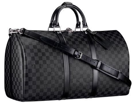 louis vuitton bag mens black|Men's Weekend Bag, Black Leather Duffle .